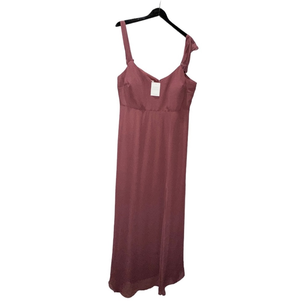 Birdy Grey DEVIN CONVERTIBLE DRESS CHIFFON ROSEWOOD CURVE 1X NEW NWT BRIDESMAID - Picture 3 of 5